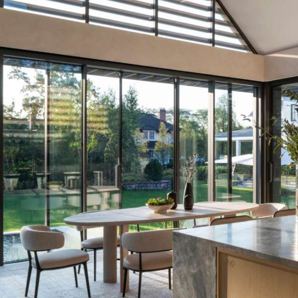 Anthracite patio doors with large glass panels and modern design.